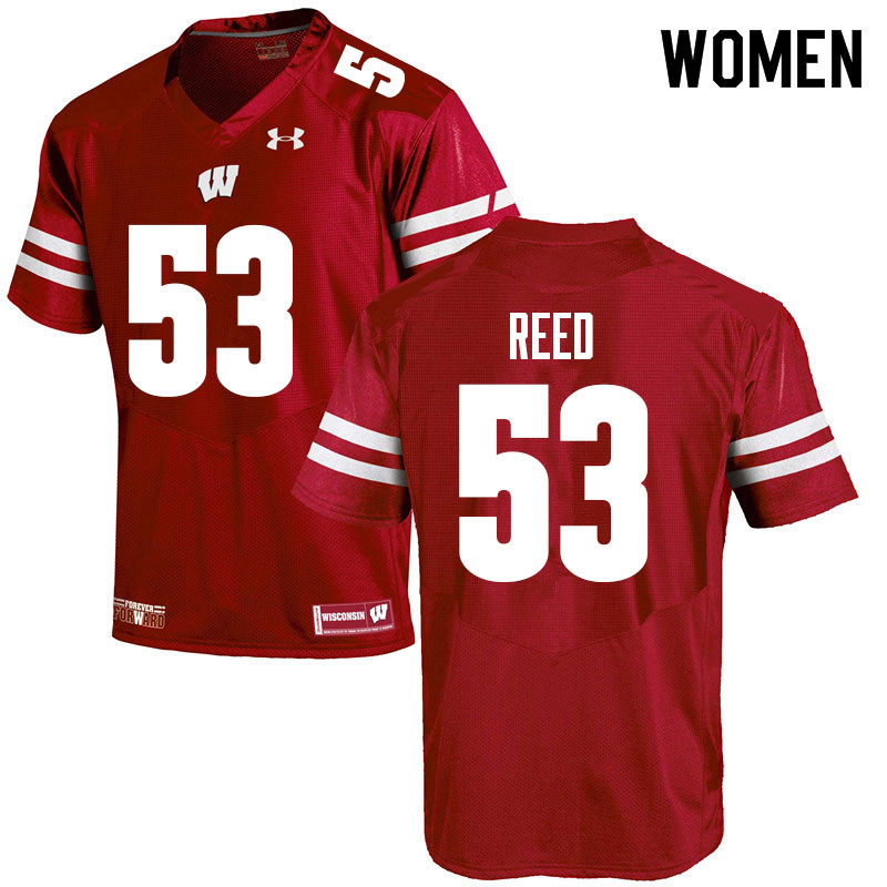 Wisconsin Badgers Women's #53 Malik Reed NCAA Under Armour Authentic Red College Stitched Football Jersey ZP40M43ZS